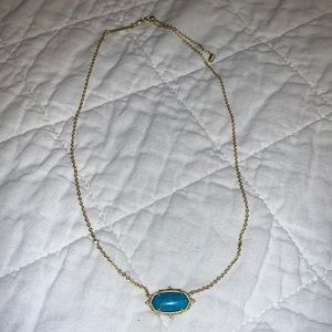 Gold and Blue Kendra Scott Necklace
